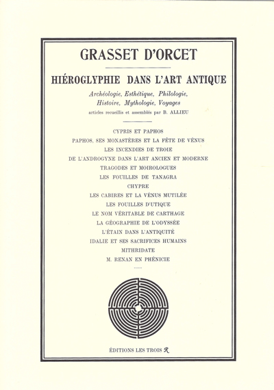 Première de couverture de Hiéroglyphie dans l'Art Antique de Grasset d'Orcet